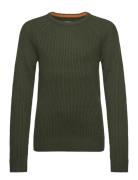 Jjpannel Knit Crew Neck Aw24 Jnr Tops Knitwear Pullovers Green Jack & ...