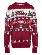 Driving Home For Christmas Kids Tops Knitwear Pullovers Red Christmas ...