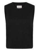 Keyjapw Pu Vests Knitted Vests Black Part Two