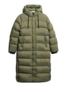 Ripstop Longline Puffer Jacket Fôret Kåpe Khaki Green Superdry