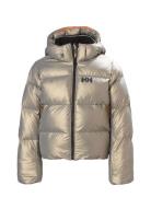 Jr Nora Short Puffy Jacket Fôret Jakke Gold Helly Hansen