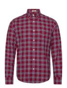 Reg Ut Archive Oxford Check Shirt Tops Shirts Casual Burgundy GANT