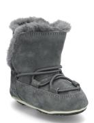 Mb Crib Suede Vinterstøvletter Pull On Grey Moon Boot