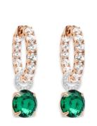 Goldplated Earrings Øredobber Smykker Green Marmara Sterling