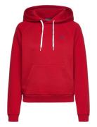 Shrunken Fit Fleece Hoodie Tops Sweat-shirts & Hoodies Hoodies Red Pol...