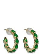 Cornelia Small Ear Accessories Jewellery Earrings Hoops Green Pipol's ...