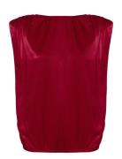 Estellemw Wrap Top Tops Blouses Sleeveless Red My Essential Wardrobe