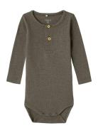 Nbmkab Ls Body Noos Bodies Long-sleeved Grey Name It