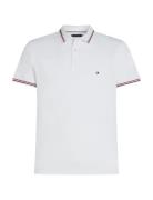 Tipped Slim Fit Polo Tops Polos Short-sleeved White Tommy Hilfiger