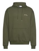 Crew Hoodie Tops Sweat-shirts & Hoodies Hoodies Green Les Deux