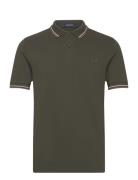 Twin Tipped Fp Shirt Tops Polos Short-sleeved Green Fred Perry