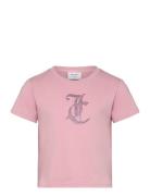 Tonal Diamante Tee Tops T-shirts Short-sleeved Pink Juicy Couture