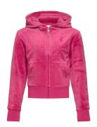 Tonal Zip Through Hoodie Tops Sweat-shirts & Hoodies Hoodies Pink Juic...