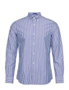 Slim Broadcloth Stripe Bd Tops Shirts Casual Blue GANT