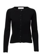 Rwlaica Ls O-Neck Raglan Cardigan Tops Knitwear Cardigans Black Rosemu...