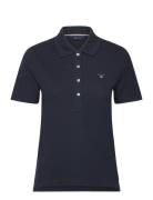 Emb Original Shield Pique Polo Tops T-shirts & Tops Polos Navy GANT