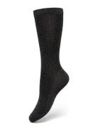 Magda Shimmery Socks Lingerie Socks Regular Socks Black Swedish Stocki...