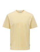 Onsfred Rlx Ss Tee Tops T-shirts Short-sleeved Yellow ONLY & SONS