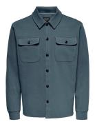 Onsnewkodyl Overshirt Sweat Noos Tops Overshirts Blue ONLY & SONS