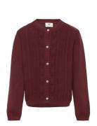 Cardigan Knit Tops Knitwear Cardigans Burgundy En Fant