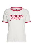 Tjw Rlx Script Ringer Tee Tops T-shirts & Tops Short-sleeved White Tom...