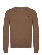 Cotton Wool-Lsl-Plo Tops Knitwear Round Necks Brown Polo Ralph Lauren