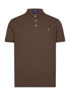 Stretch Mesh-Ssl-Psh Tops Polos Short-sleeved Brown Polo Ralph Lauren