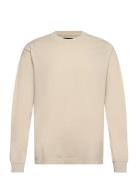 Cotton Jersey Dye Frode Tee Ls Tops T-shirts Long-sleeved Beige Mads N...