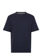 Rib T-Shirt Tops T-shirts Short-sleeved Navy BOSS