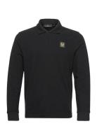 Belstaff Long Sleeved Polo Black Tops Polos Long-sleeved Black Belstaf...