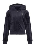 Jc Diamante Zip Thru Hood Tops Sweat-shirts & Hoodies Hoodies Navy Jui...