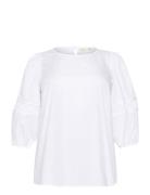 Kcelina Blouse Tops Blouses Long-sleeved White Kaffe Curve