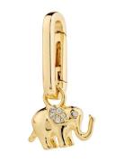 Charm Recycled Elephant Pendant Halskjede Anheng Gold Pilgrim