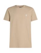 Monogram Imd Tee Tops T-shirts Short-sleeved Beige Tommy Hilfiger