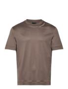 T-Shirt Tops T-shirts Short-sleeved Brown Emporio Armani