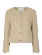 Yasserana Ls Jacket Ulljakke Jakke Beige YAS