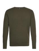 Oscar Knit Tops Knitwear Round Necks Khaki Green Clean Cut Copenhagen