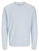 Jjesummer Knit Crew Neck Sn Tops Knitwear Round Necks Blue Jack & J S