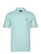 Plain Polo Shirt Tops Polos Short-sleeved Blue Lyle & Scott