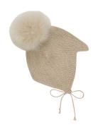 Bonnet Wool Knit Alpaca Pompom Accessories Headwear Hats Baby Hats Bei...