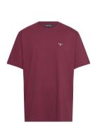 Barbour Ess Sports Tee Designers T-shirts Short-sleeved Burgundy Barbo...