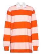 Long-Sleeved Rugby Mini Dress Kort Kjole Orange Monki