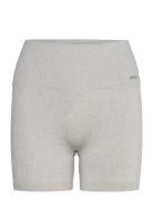 Ribbed Seamless Midi Biker Shorts Bottoms Shorts Cycling Shorts Grey A...