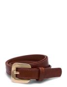 Croco Leather-Effect Belt Belte Brown Mango