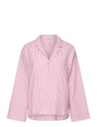 Pyjama Shirt Seersucker Topp Pink Lindex