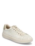 Women Lace-Up Lave Sneakers Cream Tamaris