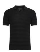 Mapolo V Heritage Tops Knitwear Short Sleeve Knitted Polos Black Matin...