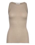 Rwbelize Silk Sl Boxer Top Tops T-shirts & Tops Sleeveless Khaki Green...