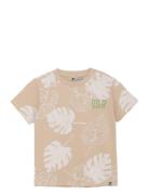 T-Shirt Print Tops T-shirts Short-sleeved Beige Daily 7