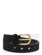 Cut It Out Heart Belt Suede/Leather Belte Black Fabienne Chapot